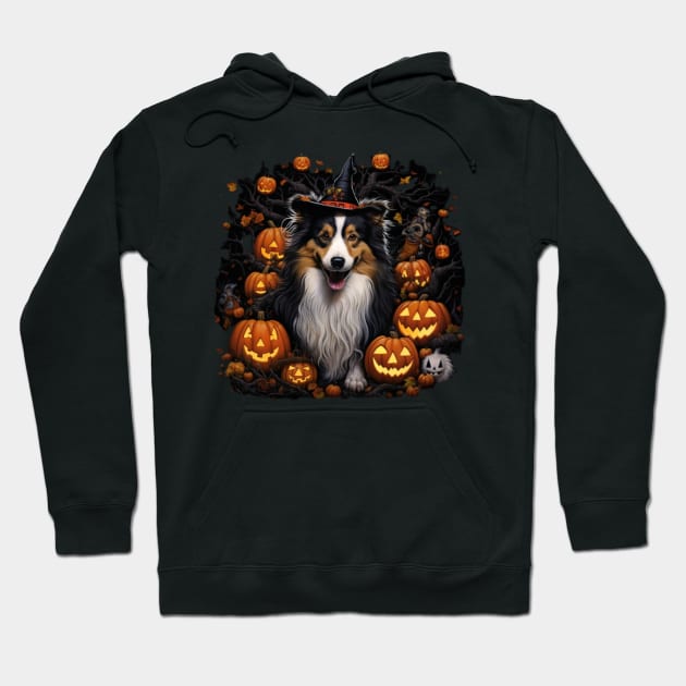 Sheltie Halloween Hoodie by NatashaCuteShop